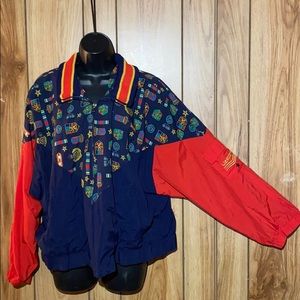 LizSport 80s Rasta Windbreaker
